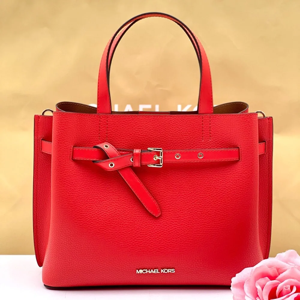 Michael Kors Large Emilia Satchel Crossbody Bag